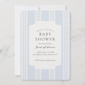 Vintage Ogee Streep Geometrische Baby Shower Kaart