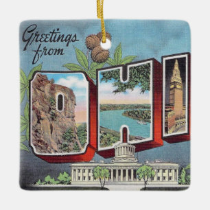 Vintage Ohio Keramisch Ornament