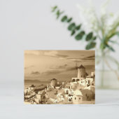Vintage Oia Santorini Briefkaart Toerisme (Staand voorkant)