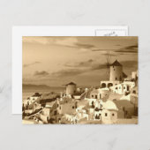 Vintage Oia Santorini Briefkaart Toerisme (Voorkant / Achterkant)