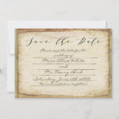 Vintage oiseau et carte Mariage turquoise Enregist (Devant)