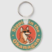 Vintage Okanagan Sipping Sleutelhanger (Achterkant)