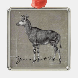 Vintage Okapi Metalen Ornament