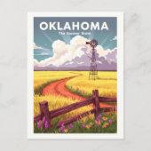 Vintage Oklahoma Briefkaart (Voorkant)