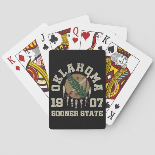 Vintage Oklahoma Pokerkaarten (Achterkant)