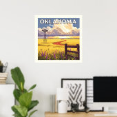 Vintage Oklahoma Poster (Thuiskantoor)