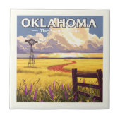 Vintage Oklahoma Tegeltje (Voorkant)