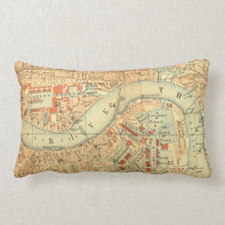 Vintage Old London River Thames Carte coussins d'i