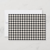 Vintage Old Money Preppy Checkered Wedding RSVP Kaartje (Achterkant)