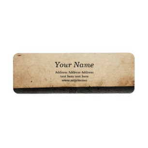vintage, old paper, return address stickers