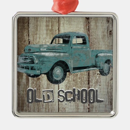 Vintage Old Truck Rustic Old School Ornament (Voorkant)