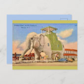 Vintage Olifant Hotel  Briefkaart (Voorkant / Achterkant)
