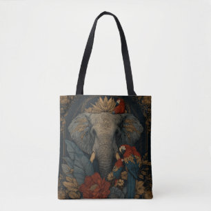 Vintage Olifant & Papegaai Botanische Tassen Tas