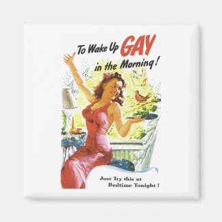 Vintage "om de gay op te wekken" magneet