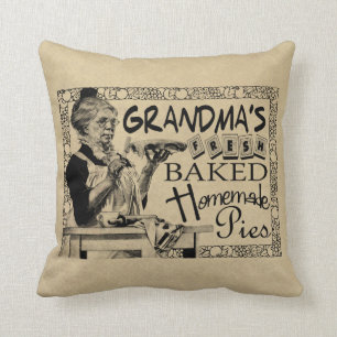 Vintage oma's Homemade Pies Gifts Kussen