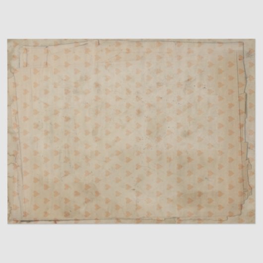 Vintage ontkoppeling hart tissuepapier (Voorkant)