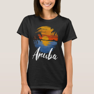 Vintage Ontspannende Tropische Aruba Vervallen Zan T-shirt