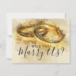 Vintage Onze Officiant Trouwringen Trouwen Ons Kaart