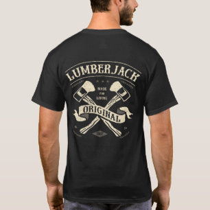 Vintage Oorspronkelijke Houthakkers Gekruiste Bijl T-shirt