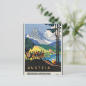 Vintage - Oostenrijk reisposter Briefkaart (Staand voorkant)