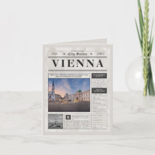 Vintage Oostenrijkse Krant – City Series Reis Prin Notitiekaartje