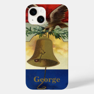 Vintage op 4 juli met Eagle en Liberty Bell Case-Mate iPhone 14 Hoesje