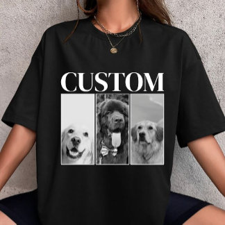 Vintage op maat gemaakte foto van huisdier hond ka t-shirt
