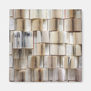 Vintage Open Boeken Boeken Pagina's Magneet