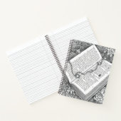 Vintage Open Book Sketch Journal Notitieboek (Binnen)