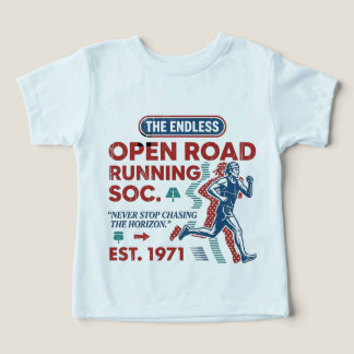 Vintage Open Road Running Club Retro Runner T-shir