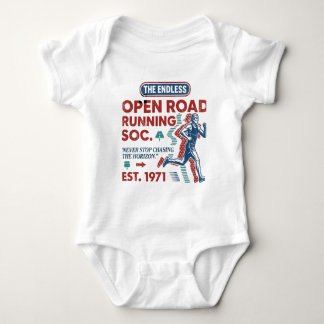 Vintage Open Road Running Club Retro Runner T-shir Romper