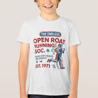 Vintage Open Road Running Club Retro Runner T-shir Tri-Blend Shirt