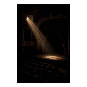 Vintage Opera House Stage Light Fine Art Poster