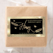 Vintage or miel script miel jocar étiquette (En situation)