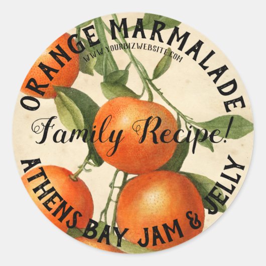 Vintage Orange Marmalade Produit Étiquette (Devant)