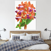 Vintage Orange violet orchidée - toile Imprimer (Insitu(Chambre))