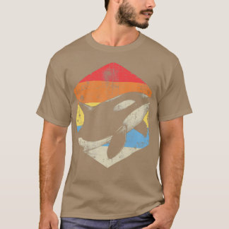 Vintage Orca Art Whale Love Retro Zee Animal T-shirt
