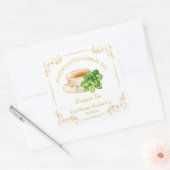 Vintage Oregano Thee Vierkante Label (Envelop)