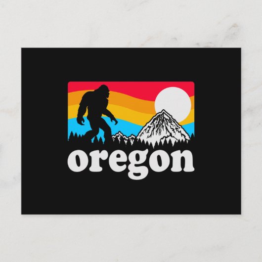 Vintage Oregon Pride Bigfoot Briefkaart (Voorkant)