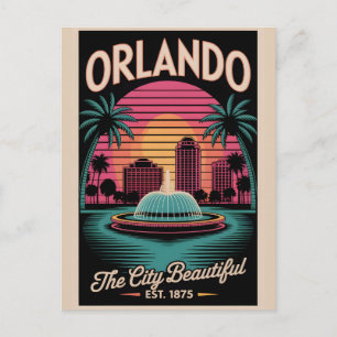 Vintage Orlando Florida City Beautiful Retro Reis Briefkaart