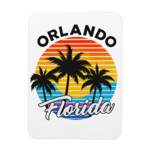 Vintage “Orlando Florida” Retro Zonsondergang en P Magneet