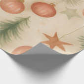 Vintage Ornament Wrapping Paper Cadeaupapier (Hoek)