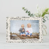 Vintage Ornamenten Feestdagenkaart (Staand voorkant)