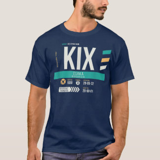 Vintage Osaka KIX Airport Code Retro Travel Day Ja T-shirt