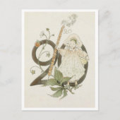 Vintage Ottilia Adelborg Bloemennummer - 20 Briefkaart (Voorkant)