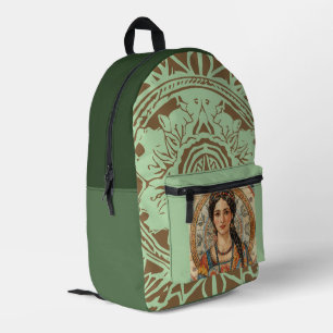 Vintage, Oud-Griekenland Vrouwen Stijl, Mozaïek, A Bedrukte Rugzak