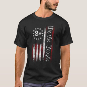 Vintage Oude Amerikaanse Vlag Patriottische Pro 2A T-shirt