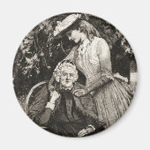 Vintage Oudere moeder en dochter Magneet (Voorkant)