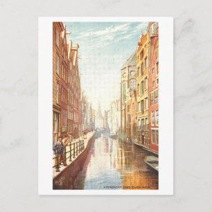 Vintage Oudezijds Kolk in Amsterdam Briefkaart