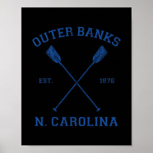Vintage Outer Banks Noord-Carolina Vakantie Poster